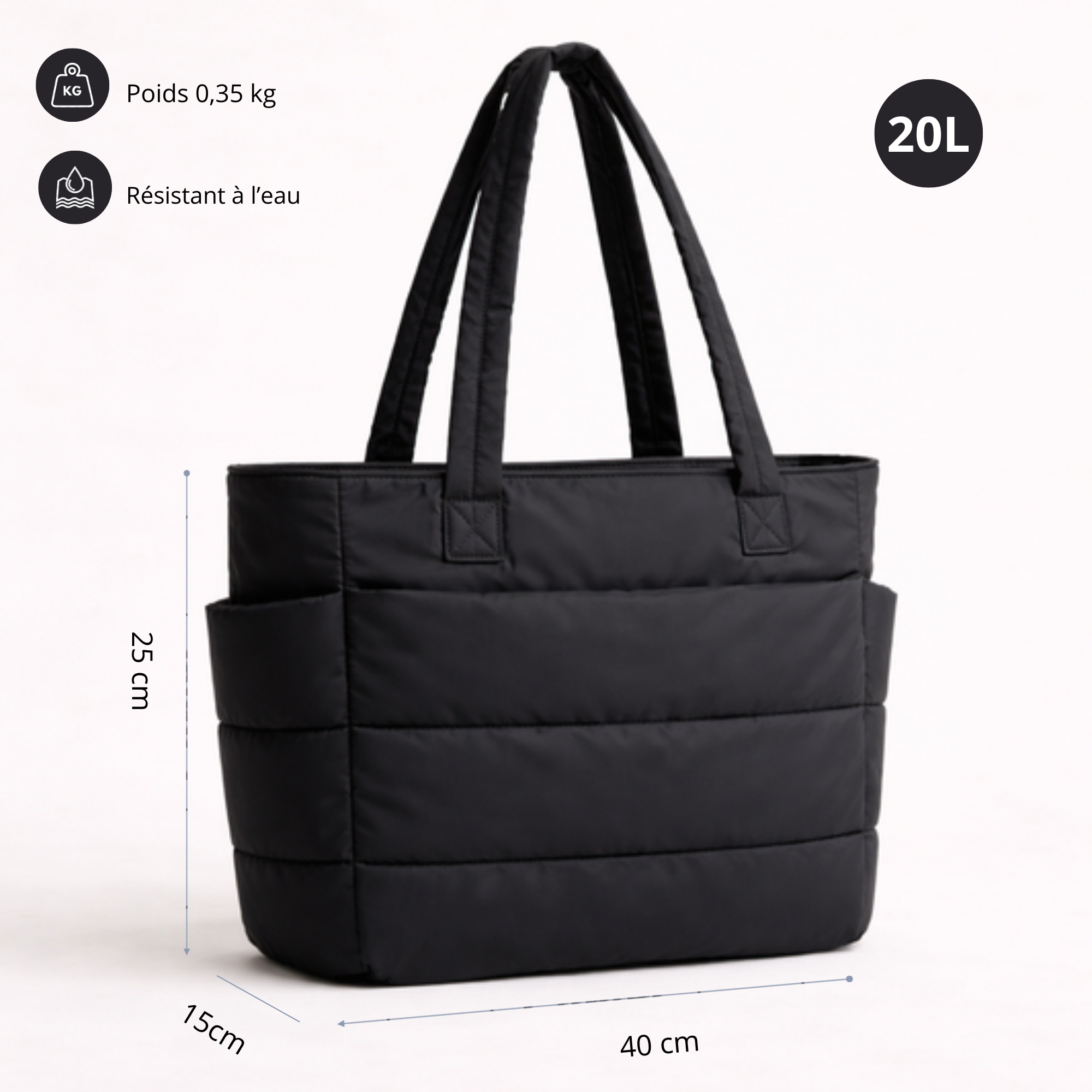 Sac organisé noir