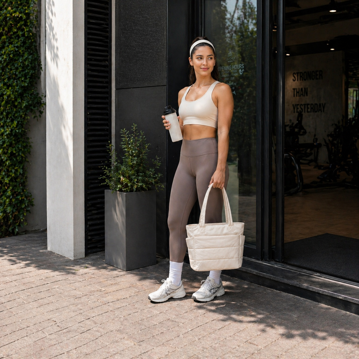 Sac organisé beige crème
