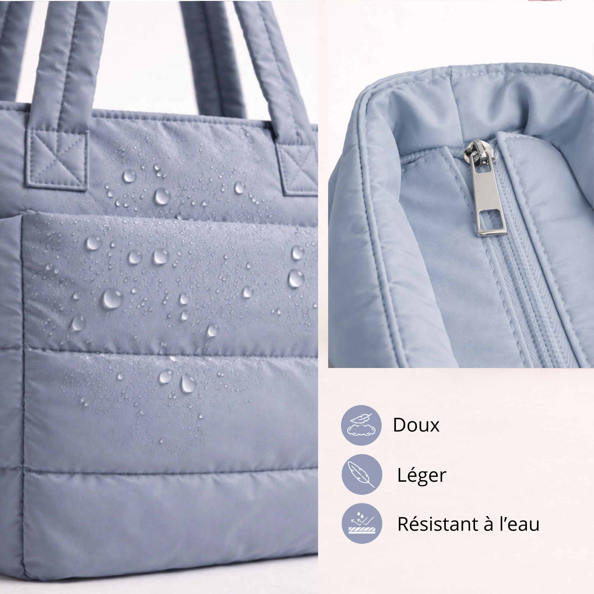 Sac organisé gris