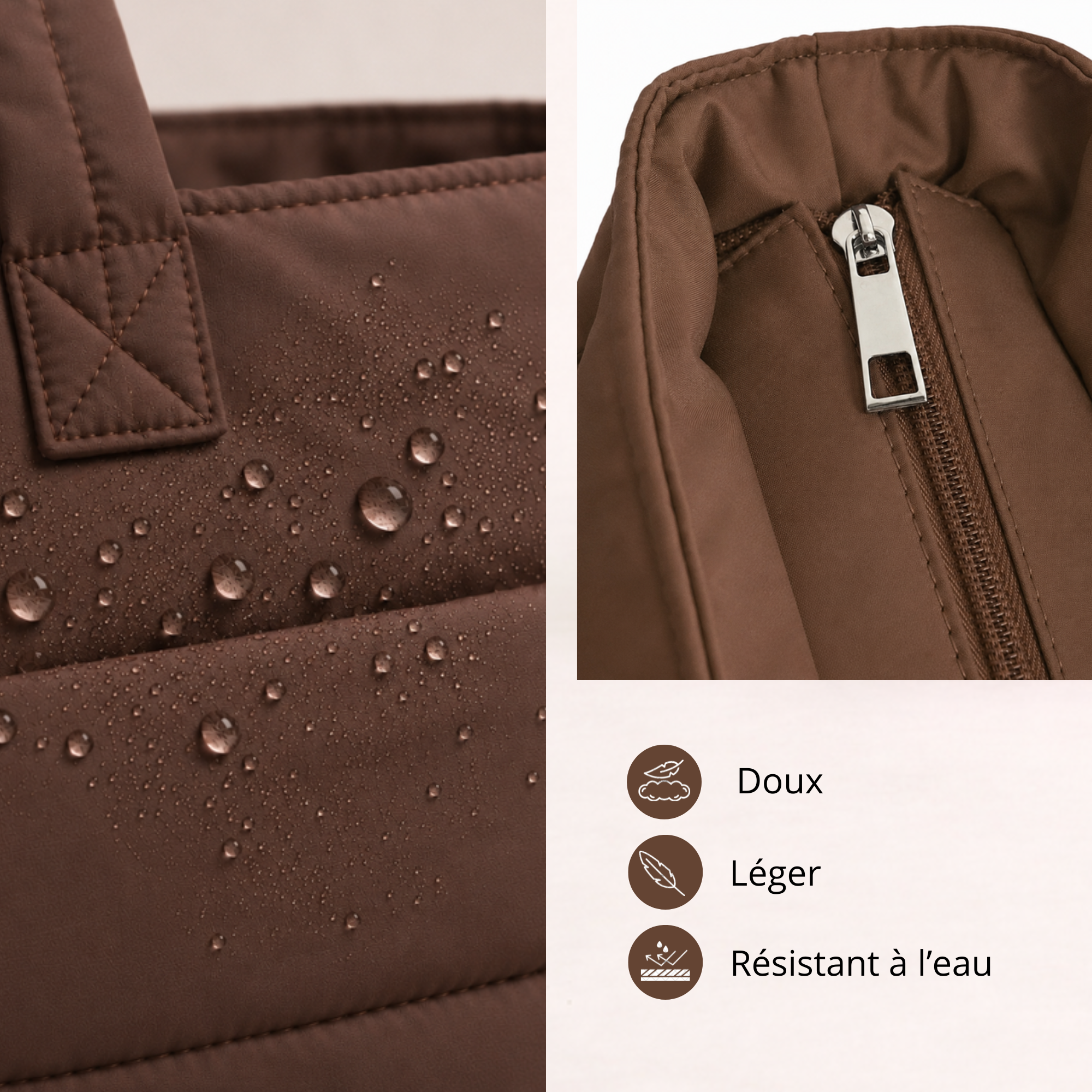 Sac organisé marron